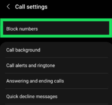 Select "Block numbers"